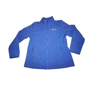 CBS Jacket Womens XL Blue Soft Shell Full Zip Active